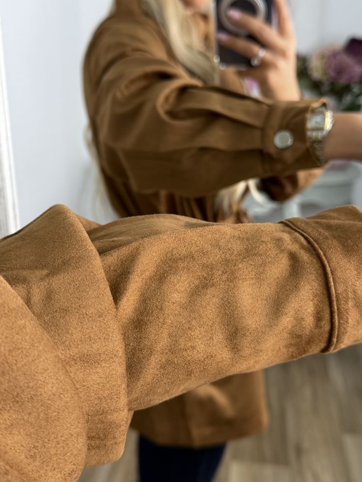 Chaqueta Tanzania antelina marrón