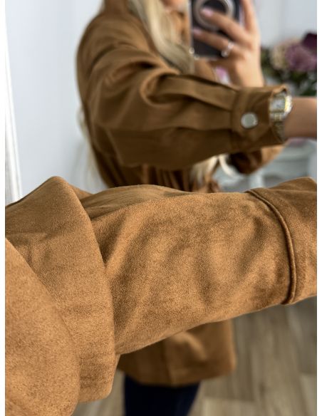 Chaqueta Tanzania antelina marrón