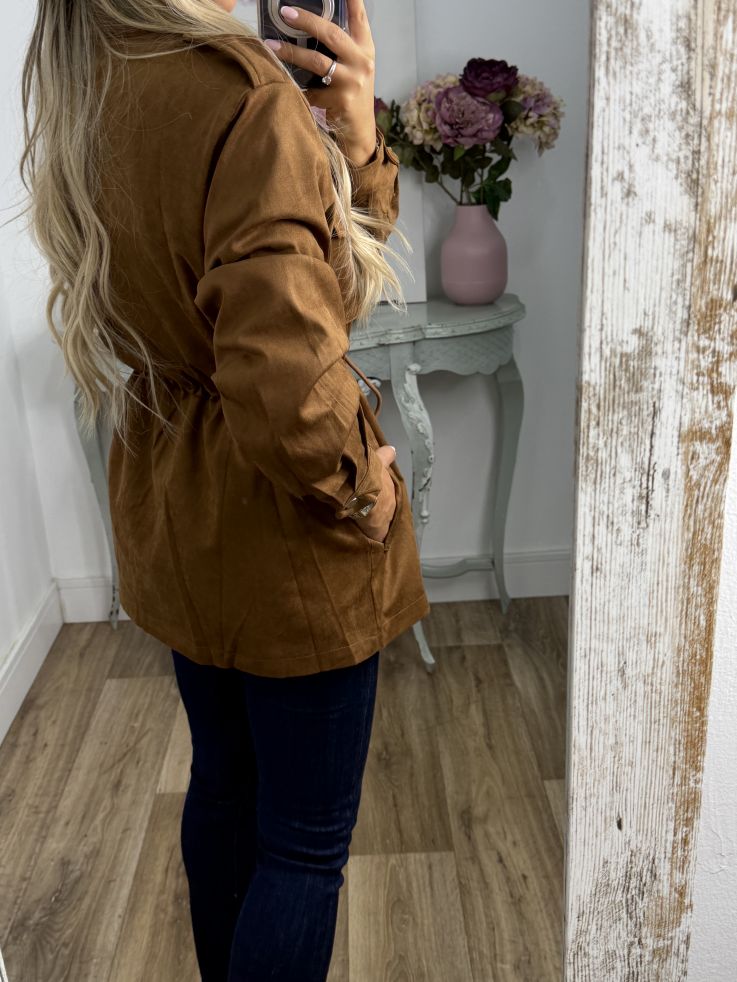 Chaqueta Tanzania antelina marrón