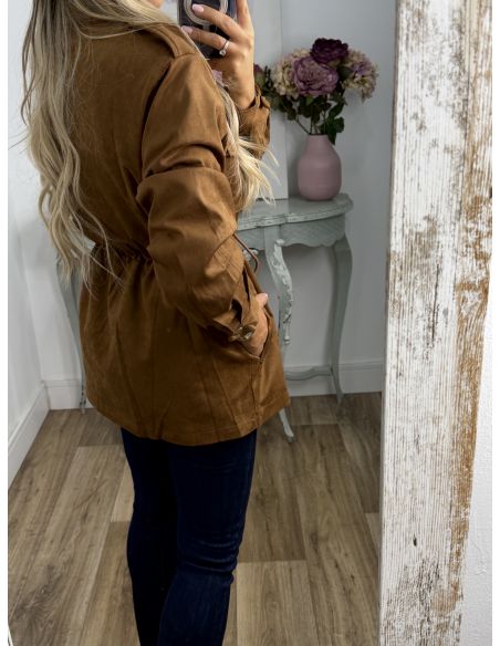 Chaqueta Tanzania antelina marrón