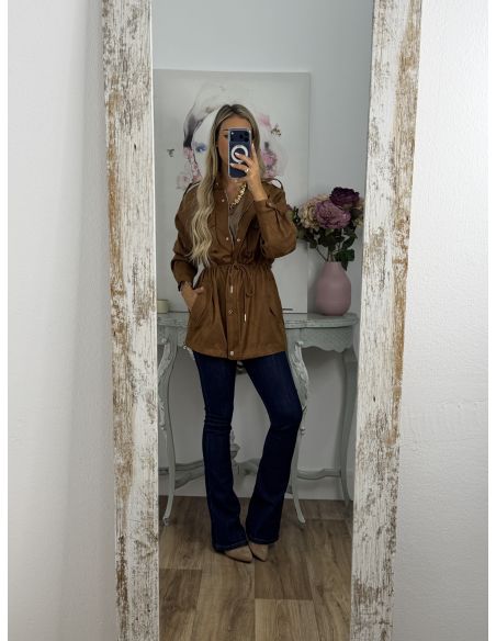 Chaqueta Tanzania antelina marrón