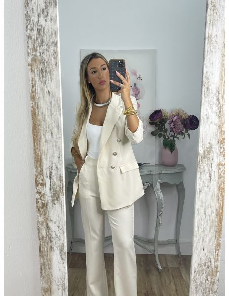 Traje Chaqueta hueso