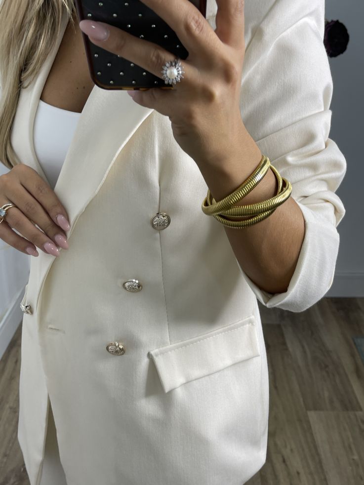 Traje Chaqueta hueso