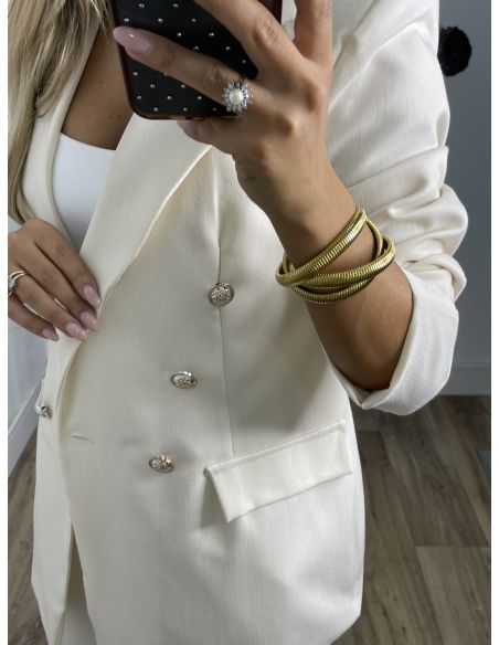 Traje Chaqueta hueso