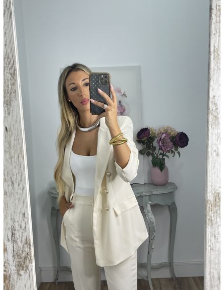 Traje Chaqueta hueso