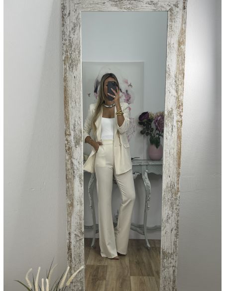 Traje Chaqueta hueso