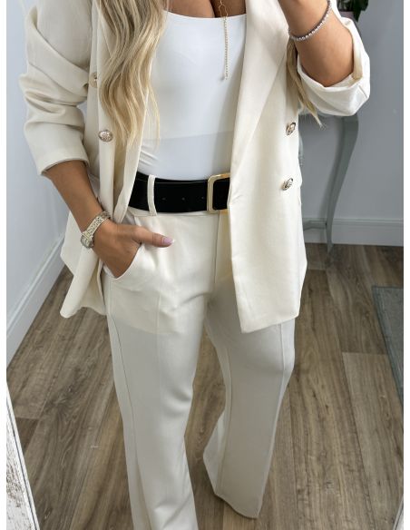 Traje Chaqueta hueso