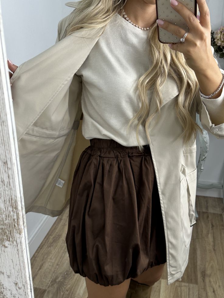 Gabardina corta beige