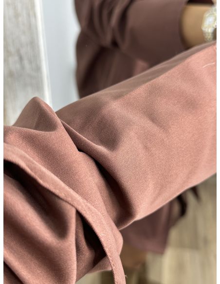 Gabardina corta chocolate