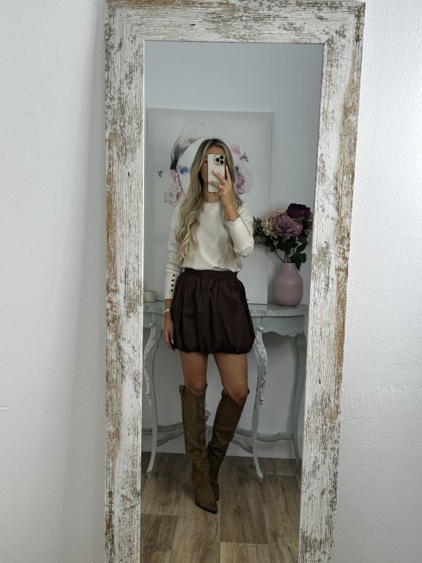 Falda mini globo choco