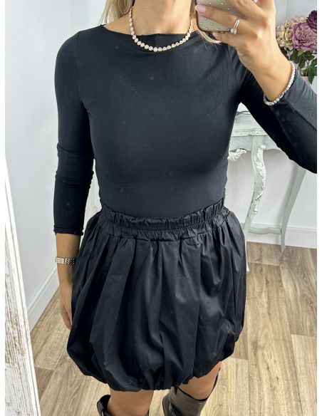 Falda mini globo negra