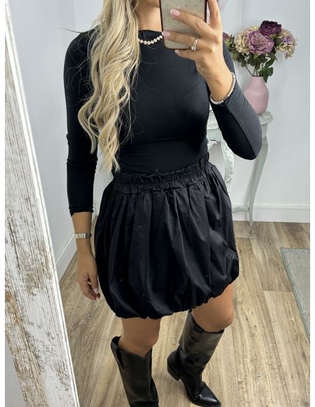 Falda mini globo negra