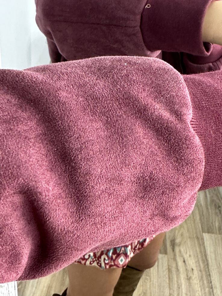 Bomber piel de melocoton burdeos