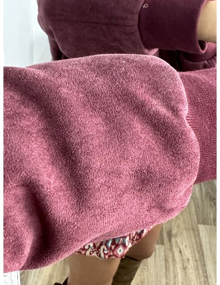 Bomber piel de melocoton burdeos