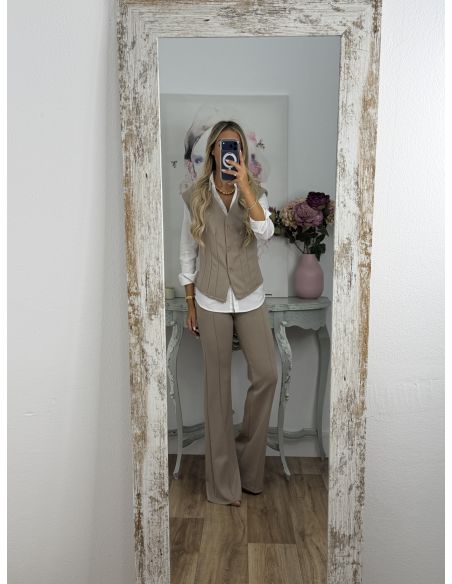 Conjunto Terry taupe