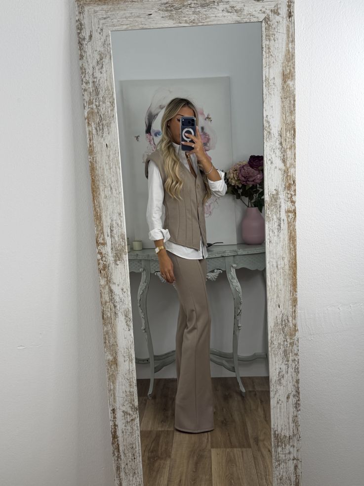Conjunto Terry taupe