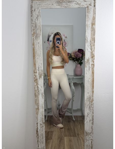 Conjunto sport degradado beige