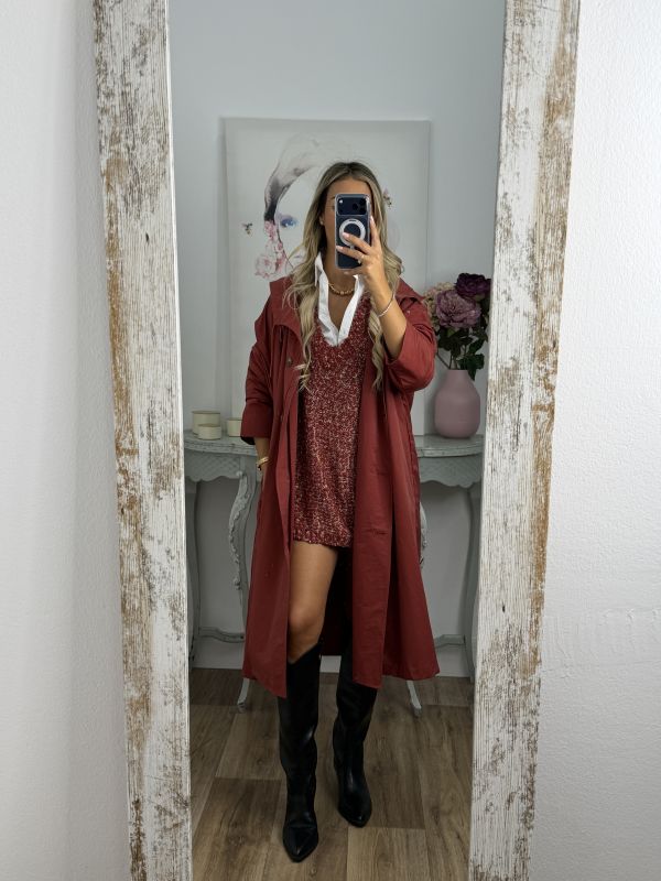 Cortavientos largo teja