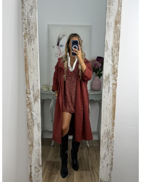 Cortavientos largo teja