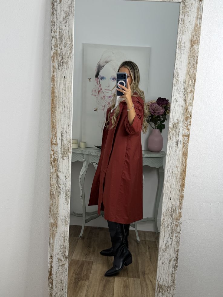 Cortavientos largo teja