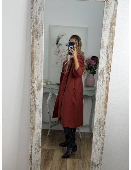 Cortavientos largo teja