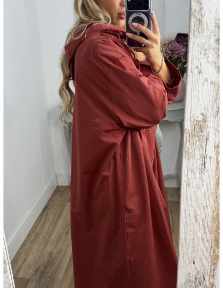 Cortavientos largo teja