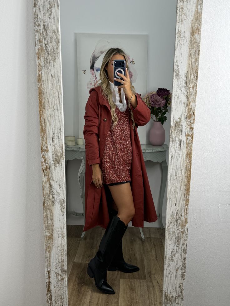 Cortavientos largo teja