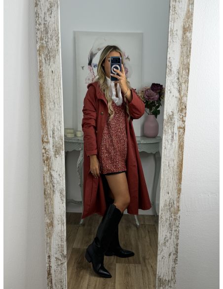 Cortavientos largo teja