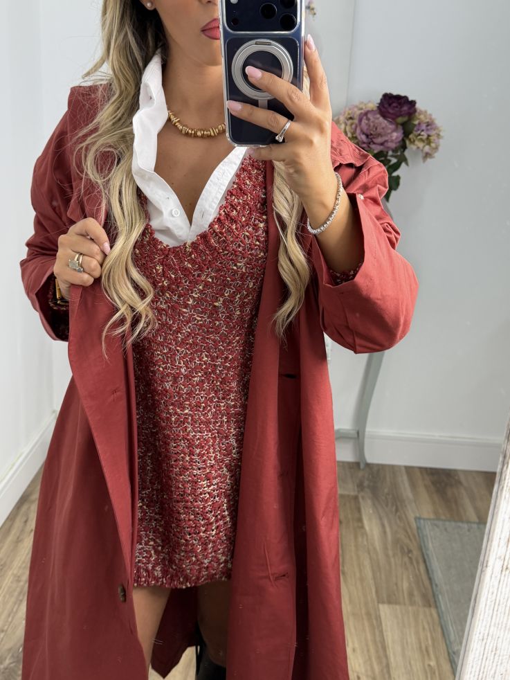 Cortavientos largo teja