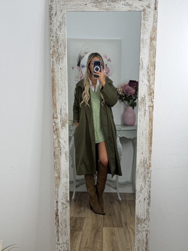 Cortavientos largo verde