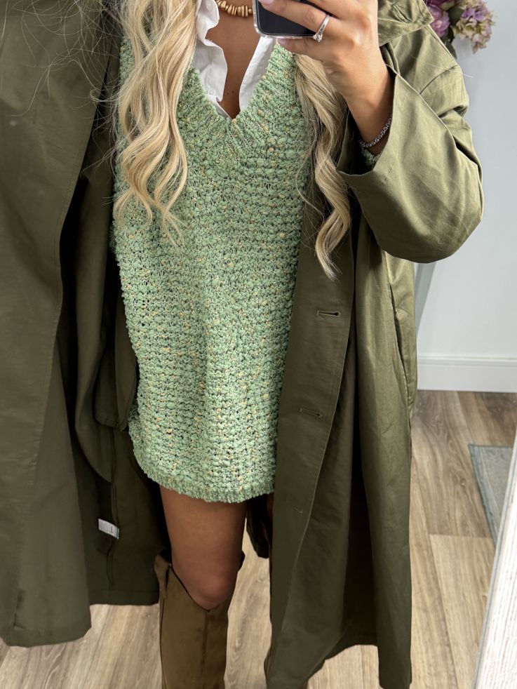 Cortavientos largo verde