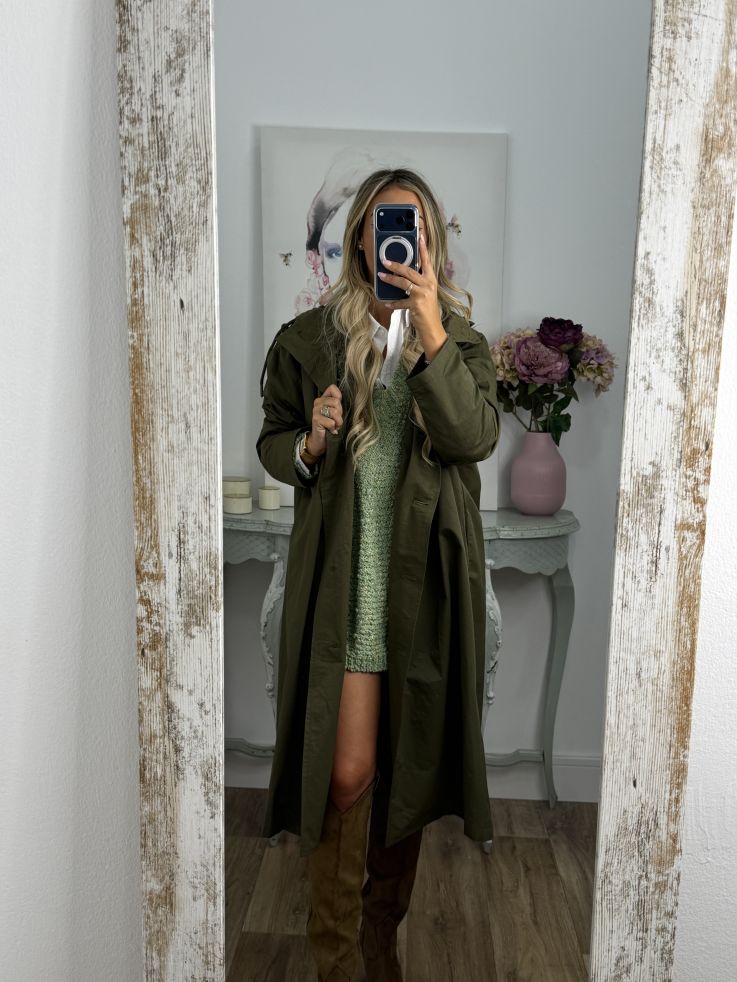 Cortavientos largo verde