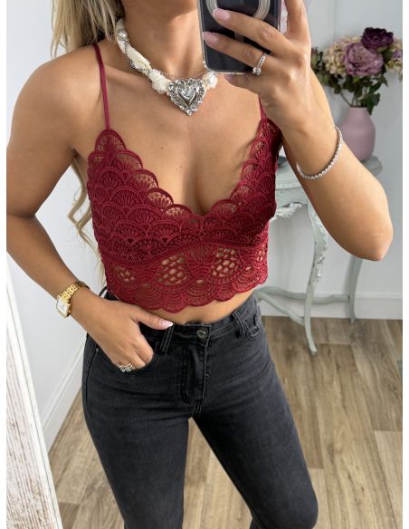 Bralett burdeos