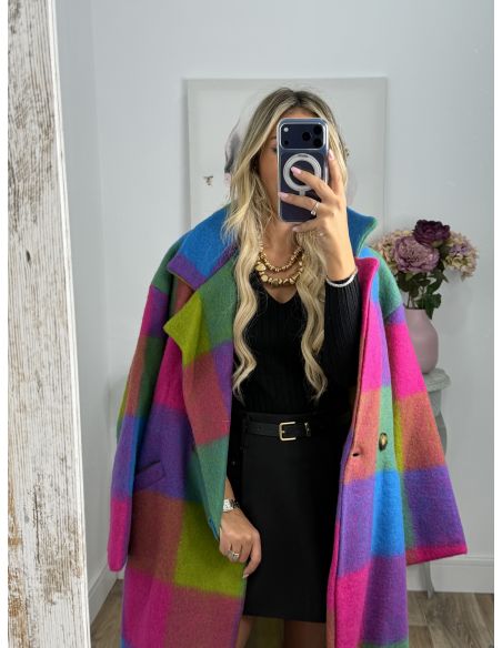 Abrigo Ideal cuadros colores