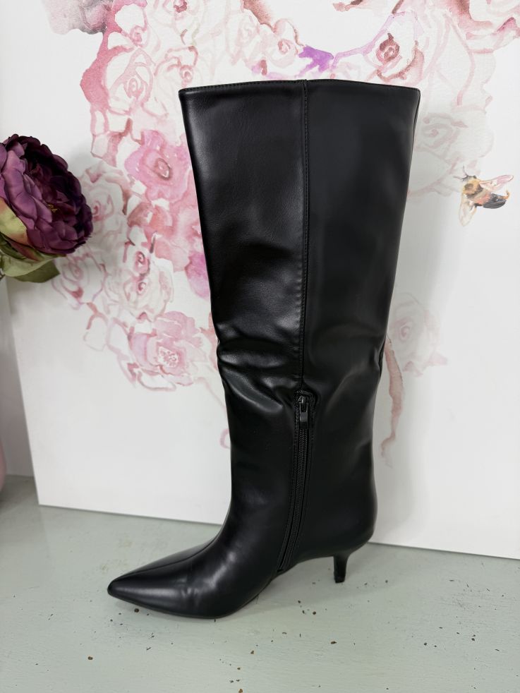 Botas efecto piel negro