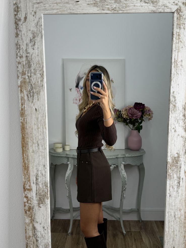 Falda pantalón Nori marrón