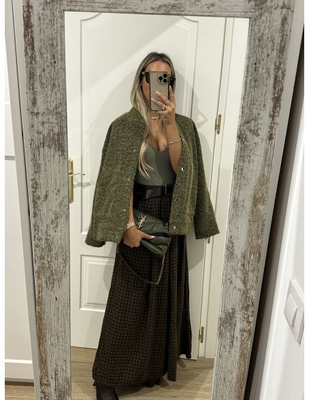 Falda Pantalón cuadros verde