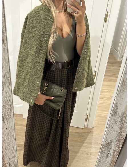 Falda Pantalón cuadros verde