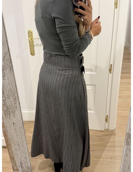 Camiseta Melissa cuello alto gris
