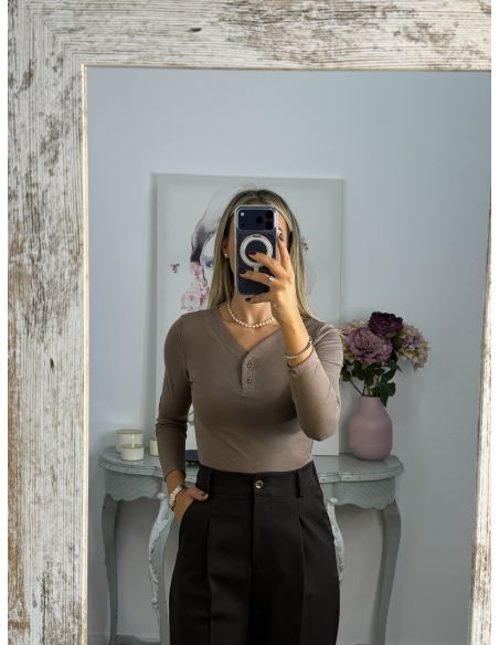 Camiseta Camila taupe