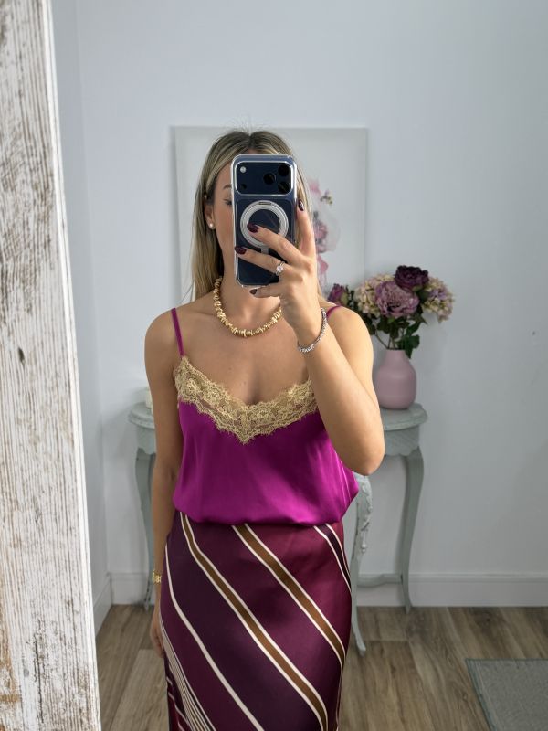 Lencera buganvilla puntilla camel