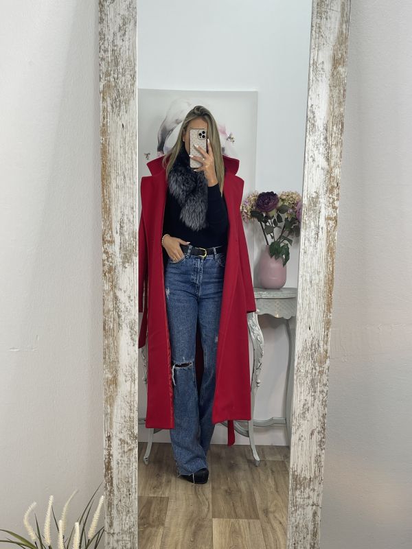 Abrigo Anaiss rojo vivo