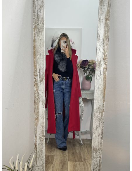 Abrigo Anaiss rojo vivo