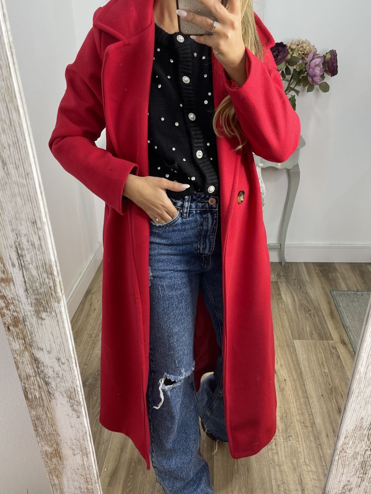 Abrigo Anaiss rojo vivo