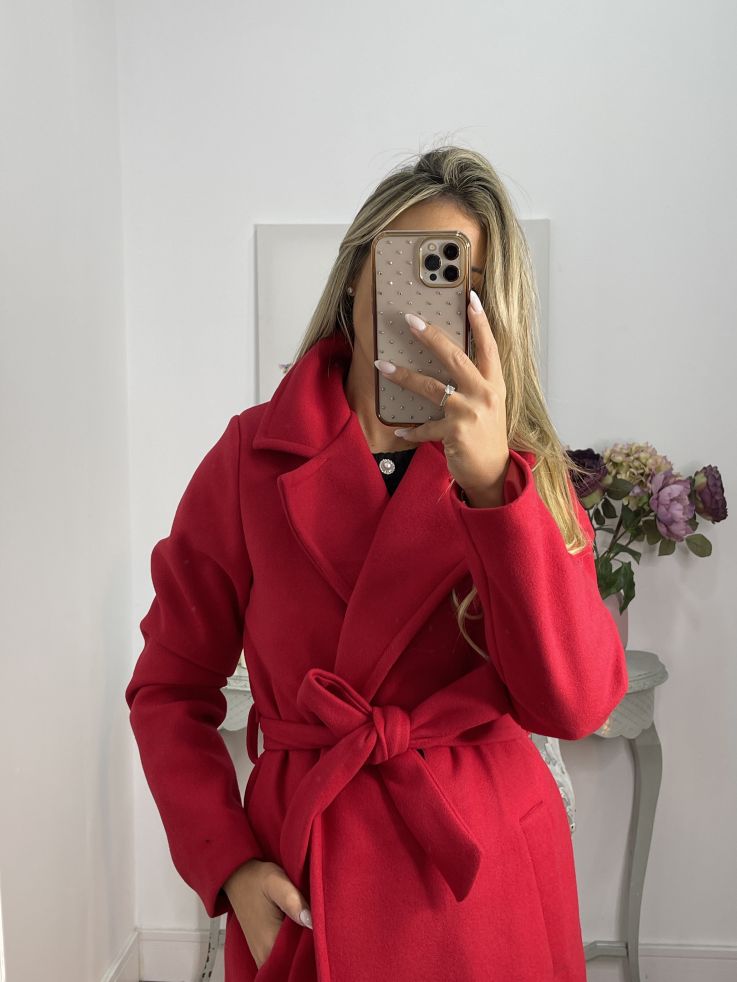 Abrigo Anaiss rojo vivo