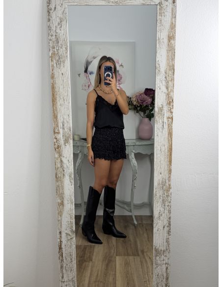 Falda Pantalón lurex negro