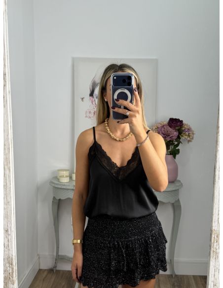 Falda Pantalón lurex negro