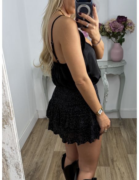 Falda Pantalón lurex negro