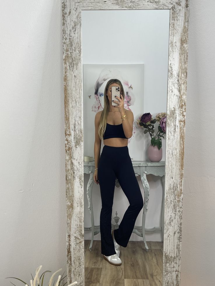 Leggins negro campana tiro alto liso