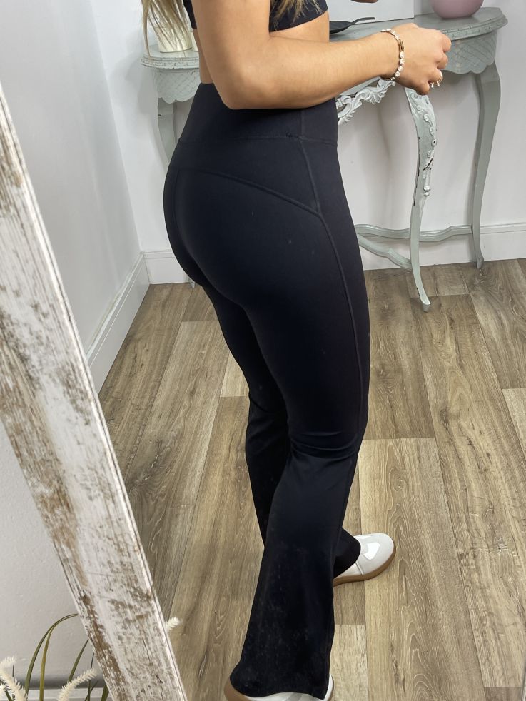 Leggins negro campana tiro alto liso